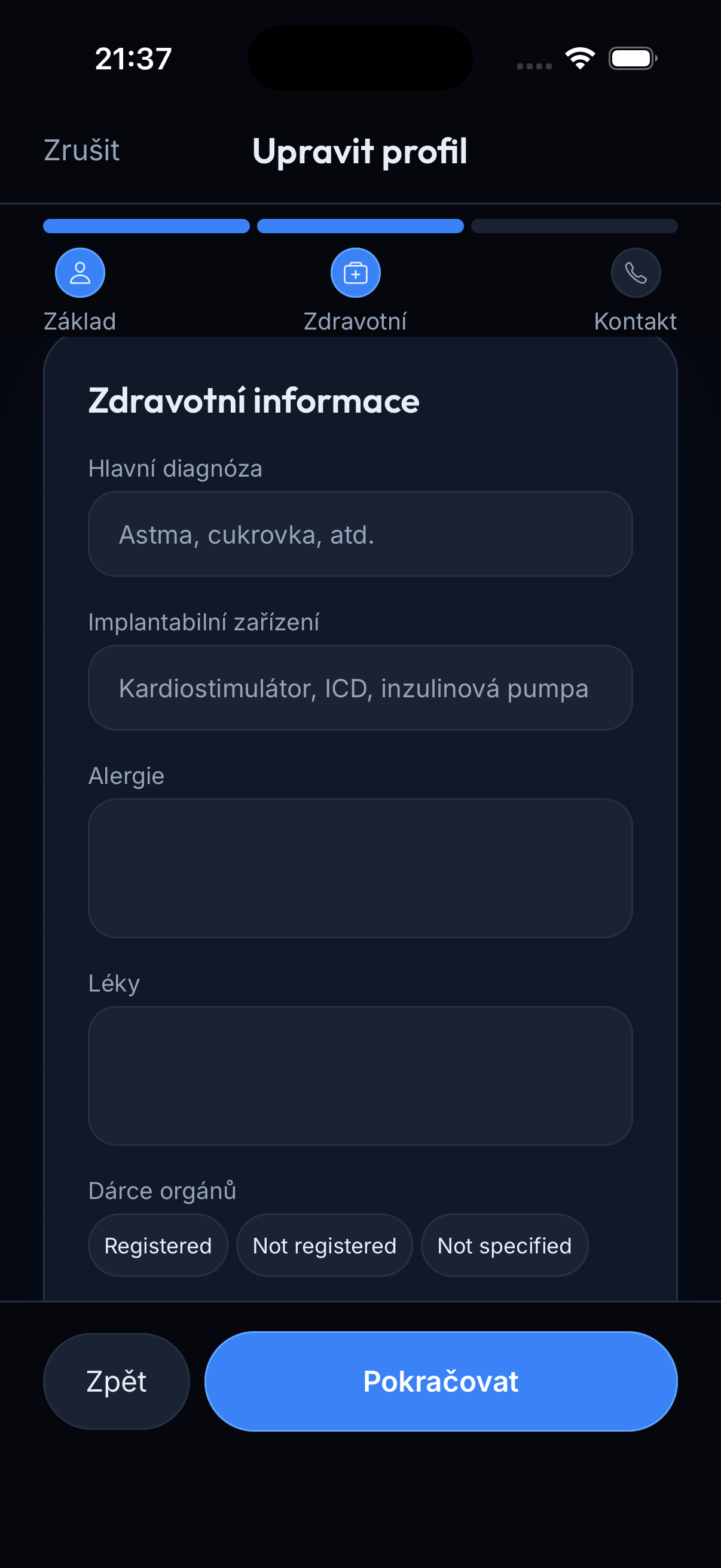 lékařské záznamy